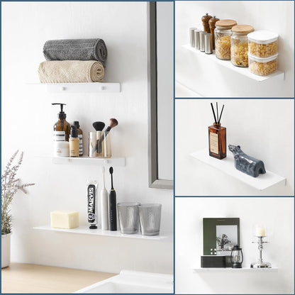 JOOM Metal Floating Shelf - Floating Shelf, Bathroom Shelf, Display Shelves for Wall Storage
