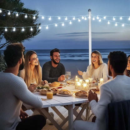 JMEXSUSS 100ft Globe String Lights Indoor Outdoor Waterproof, 200 LED White Christmas Fairy Lights