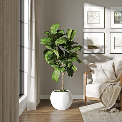 DTY Signature Mount Sherman Lightweight Durable Modern Fiberstone Sphere Planter for Indoor &