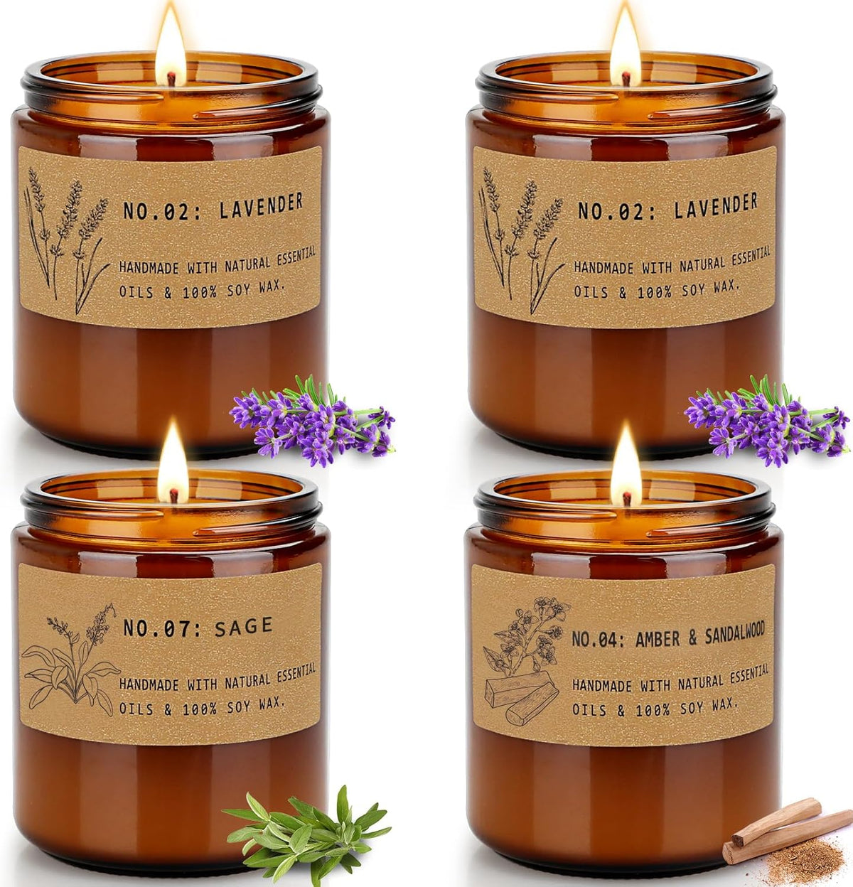 Aromatherapy Candles for Home Scented, Candle Gift Set for Stress Relief | Meditation | Yoga | SPA