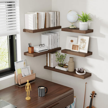 30 Inch Floating Shelves, 8 Inch Deep Floating Shelves for Wall, Hanging Shelf with Invisible