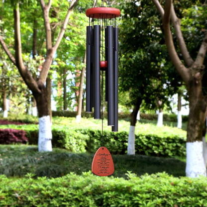 Memgift Memorial Wind Chimes - Sympathy Gift for Loss of Parent, Weather-Resistant Outdoor Keepsake