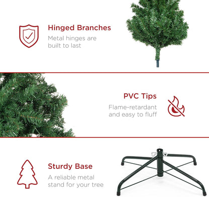 Best Choice Products Artificial Christmas Tree, 4.5ft Premium Unlit Realistic Spruce Holiday Décor