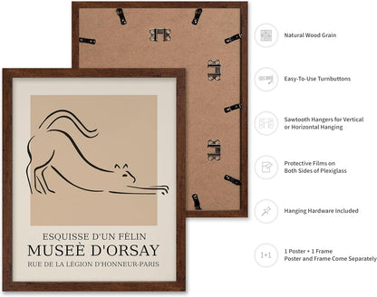 Poster Master Vintage Poster - Retro Minimalist Print - Gift for Artist, Housewarming - Cat, Line