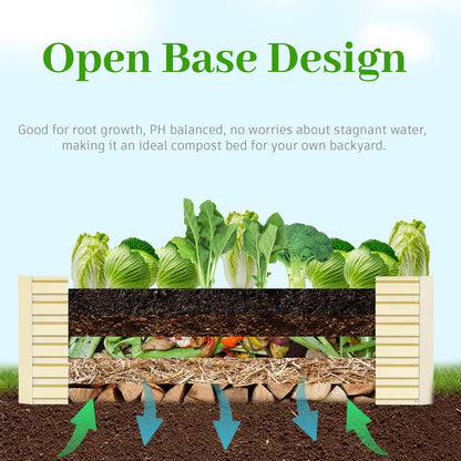 8x4x2 ft Outdoor Raised Garden Bed, Large Metal Planter Raised Beds, Planters for Outdoor Plants
