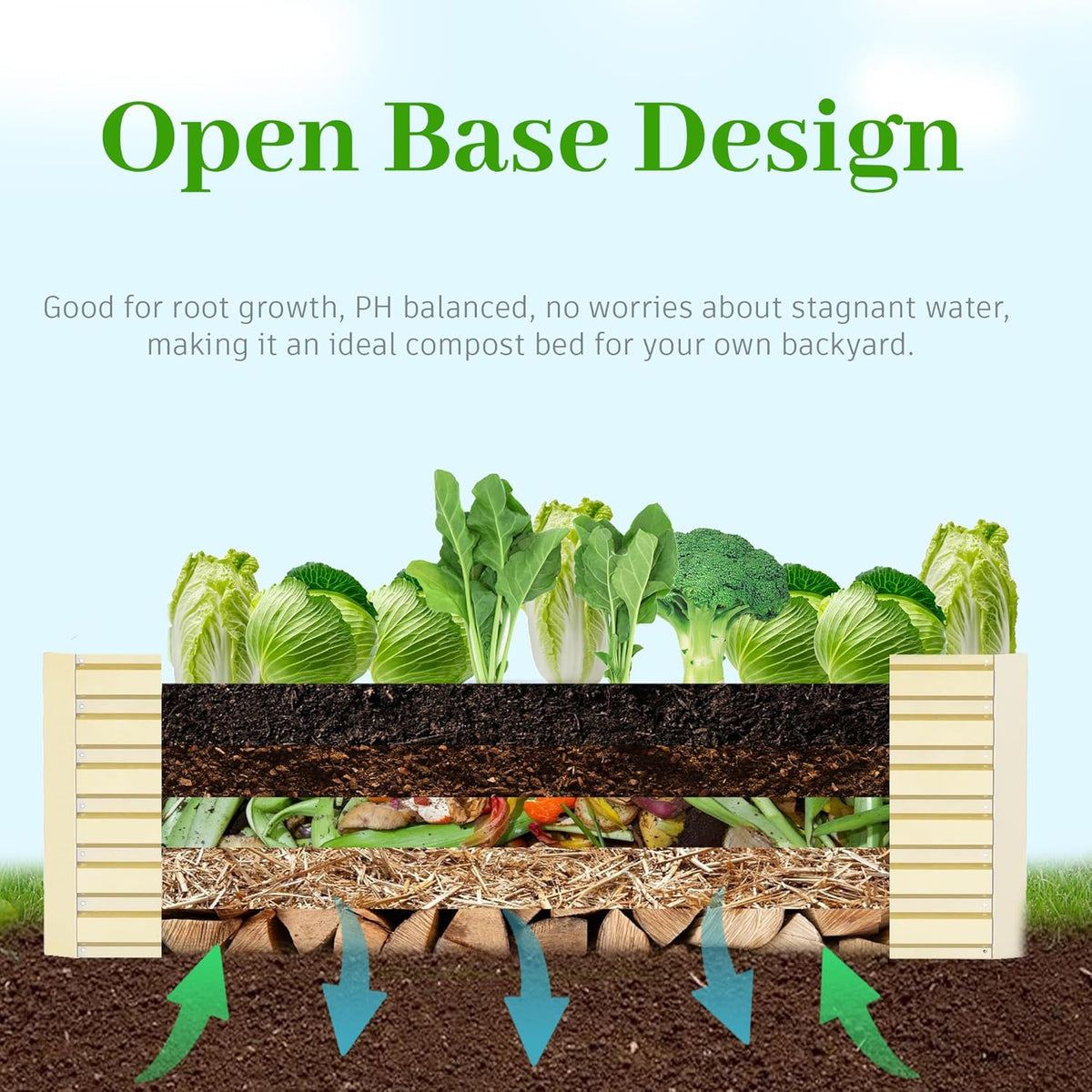 8x4x2 ft Outdoor Raised Garden Bed, Large Metal Planter Raised Beds, Planters for Outdoor Plants