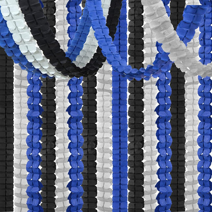 Navy-Blue Black-Silver Party-Decorations Streamers Garland - 157Ft Graduation Four-Leaf Clover