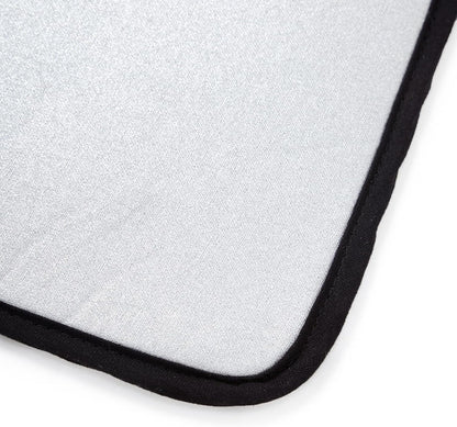 Encasa XO Ironing Mat/Pad - Metallic Silver (Large 48"x28") with 5mm Foam Padding & Silicone Iron