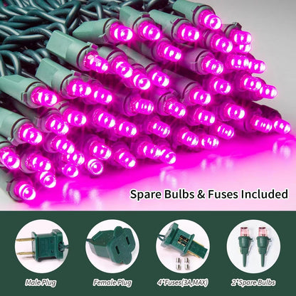 100 Count Pink - 21.6FT LED String Lights, Mini LED Lights for Indoor/Outdoor Home Holiday Party
