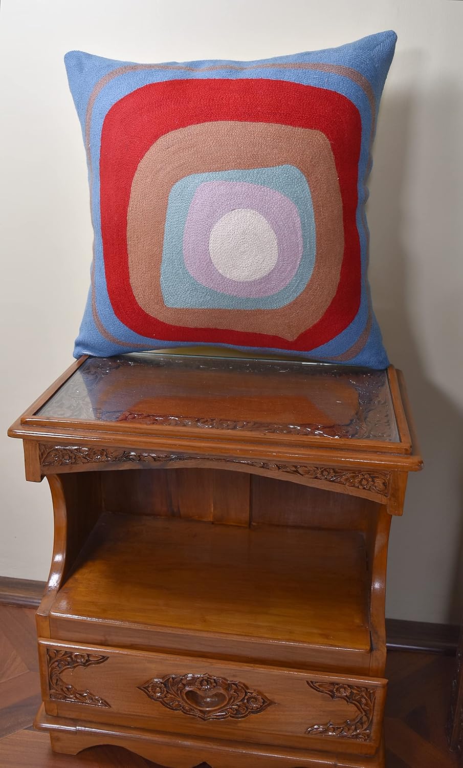 Kandinsky Modern Pillow Cover - Ruby Abstract Pillows | Contemporary Pillows | Mid Century Chair
