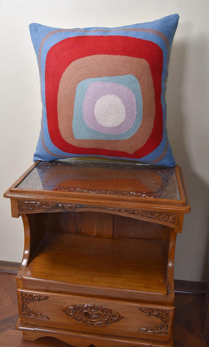 Kandinsky Modern Pillow Cover - Ruby Abstract Pillows | Contemporary Pillows | Mid Century Chair