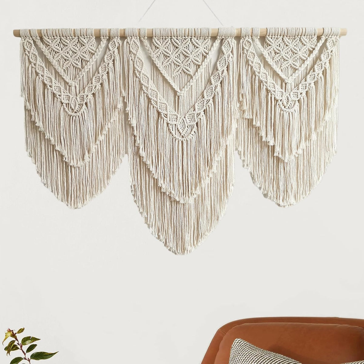 large macrame wall hanging - Boho Tapestry Macrame Wall Decor Art- Chic Bohemian Handmade Woven