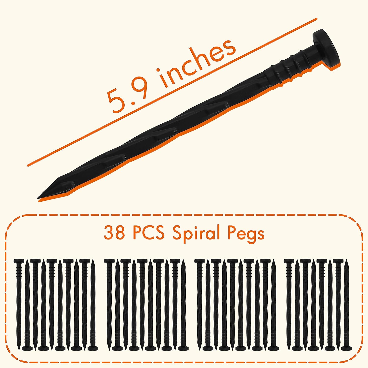 Gardzen 1.5" x 33' Landscape Edging Kit, Garden Edging Coil Comes with 40 Pcs Spikes, No Dig Lawn