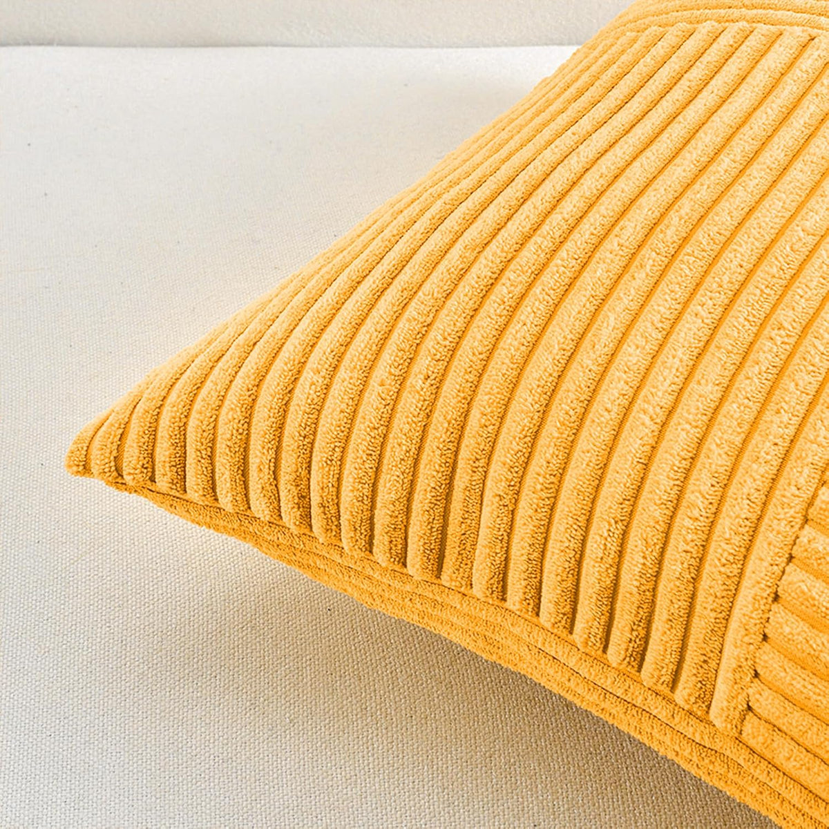 Fancy Homi 2 Packs Gold Yellow Big Decorative Throw Pillow Covers 24x24 Inch for Couch Bed Sofa