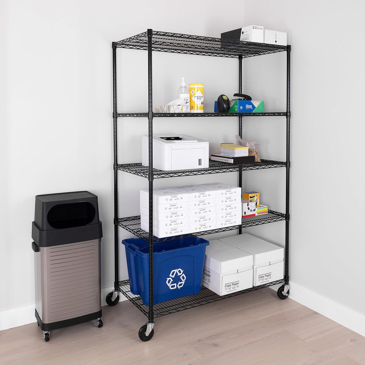 Seville Classics UltraDurable Heavy Duty NSF Solid Steel Wire Rack Storage Unit, Organizer for