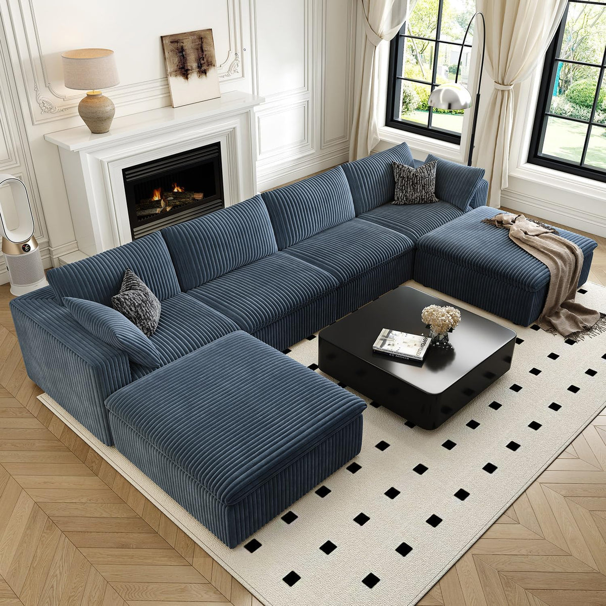 157.5" Cloud Couch Oversized Modular Sectional Sofa for Living Room,Modern Sofa with Deep