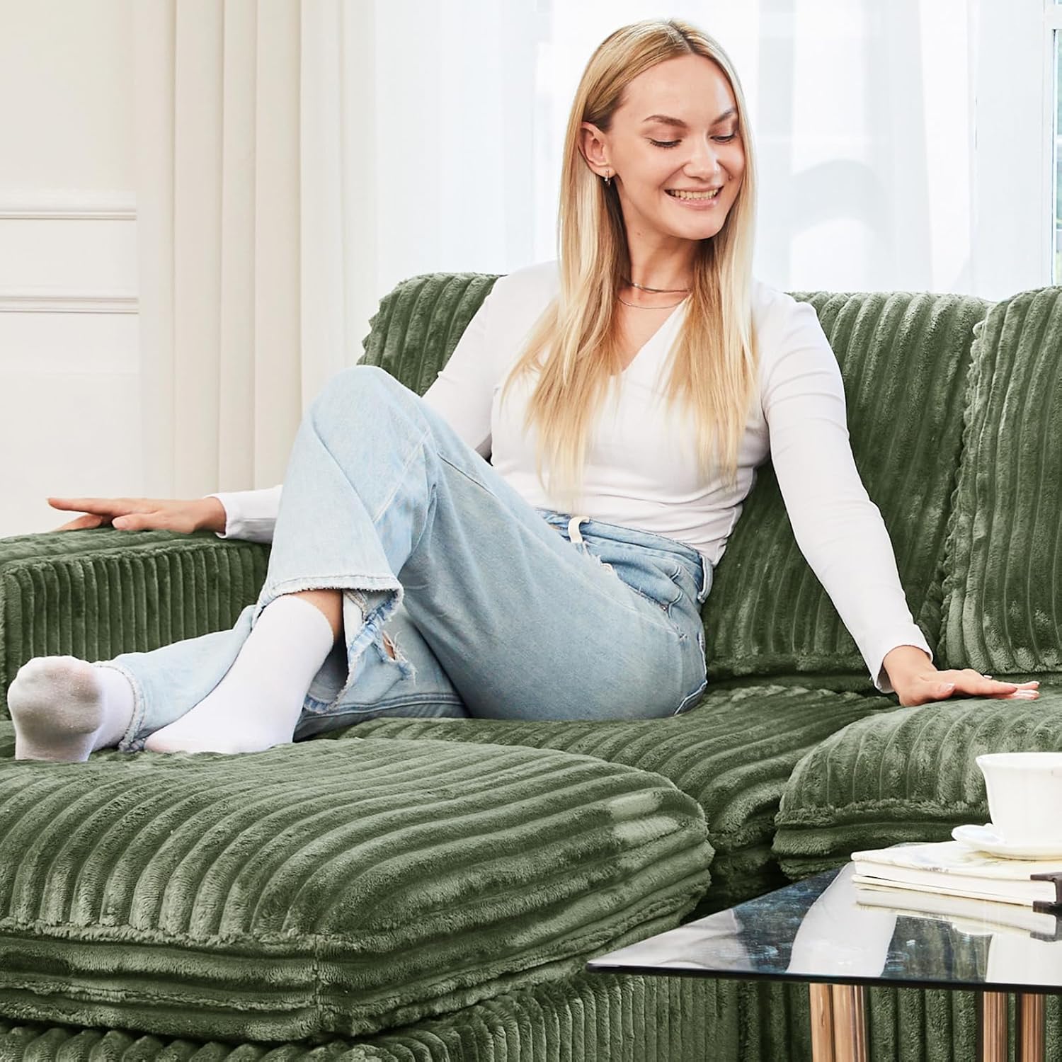 Belffin Modular Sectional Sofa with Sleeper Sofa, Oversized Cloud Couch with Extra Deep Seat