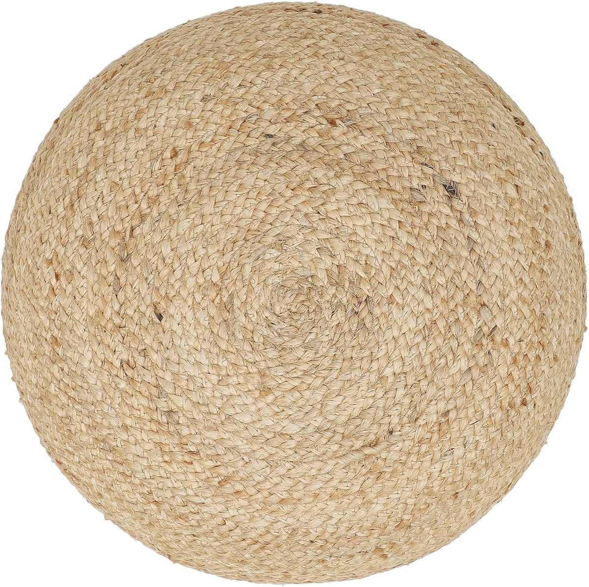 REDEARTH · Jute Circular Pouf Ottoman - Braided Pouffe Accent Sitting Round Footrest for Living