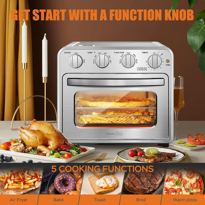 Air Fryer, Geek Chef Convection Air Fryer Toaster Oven, 4 Slice Toaster Airfryer Countertop Ovens