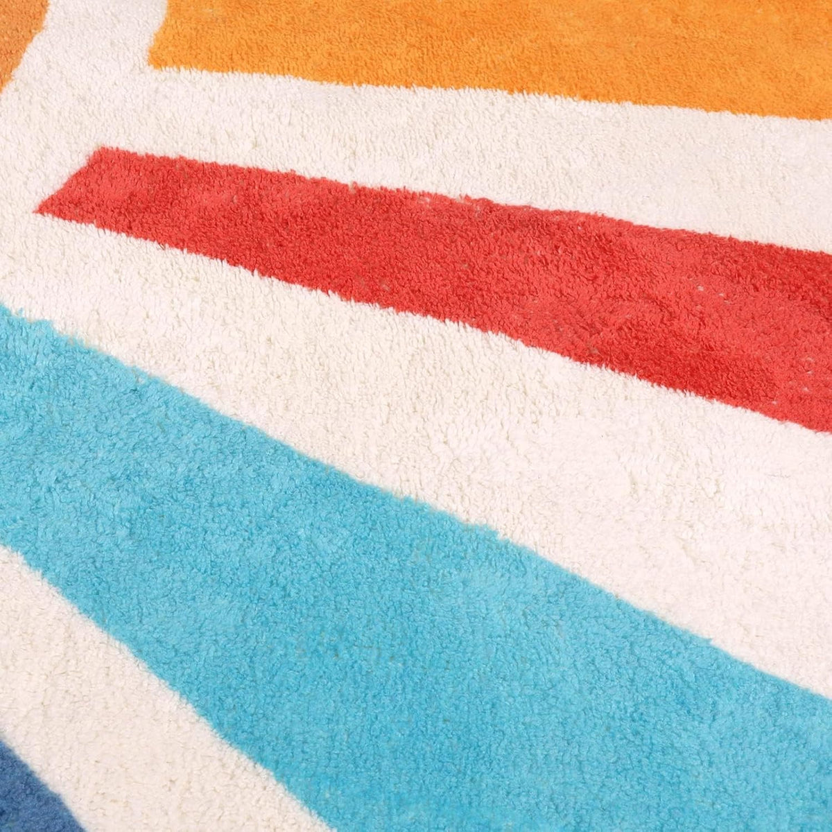 STARUIA Kids Rug 5'x7', Boho Washable Rainbow Nursery Rug, Non-Slip Soft Carpet for Playroom