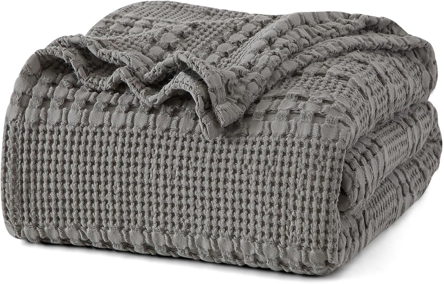PHF 100% Cotton Waffle Weave Blanket Twin Size, Soft Lightweight Breathable Cozy Summer Blankets