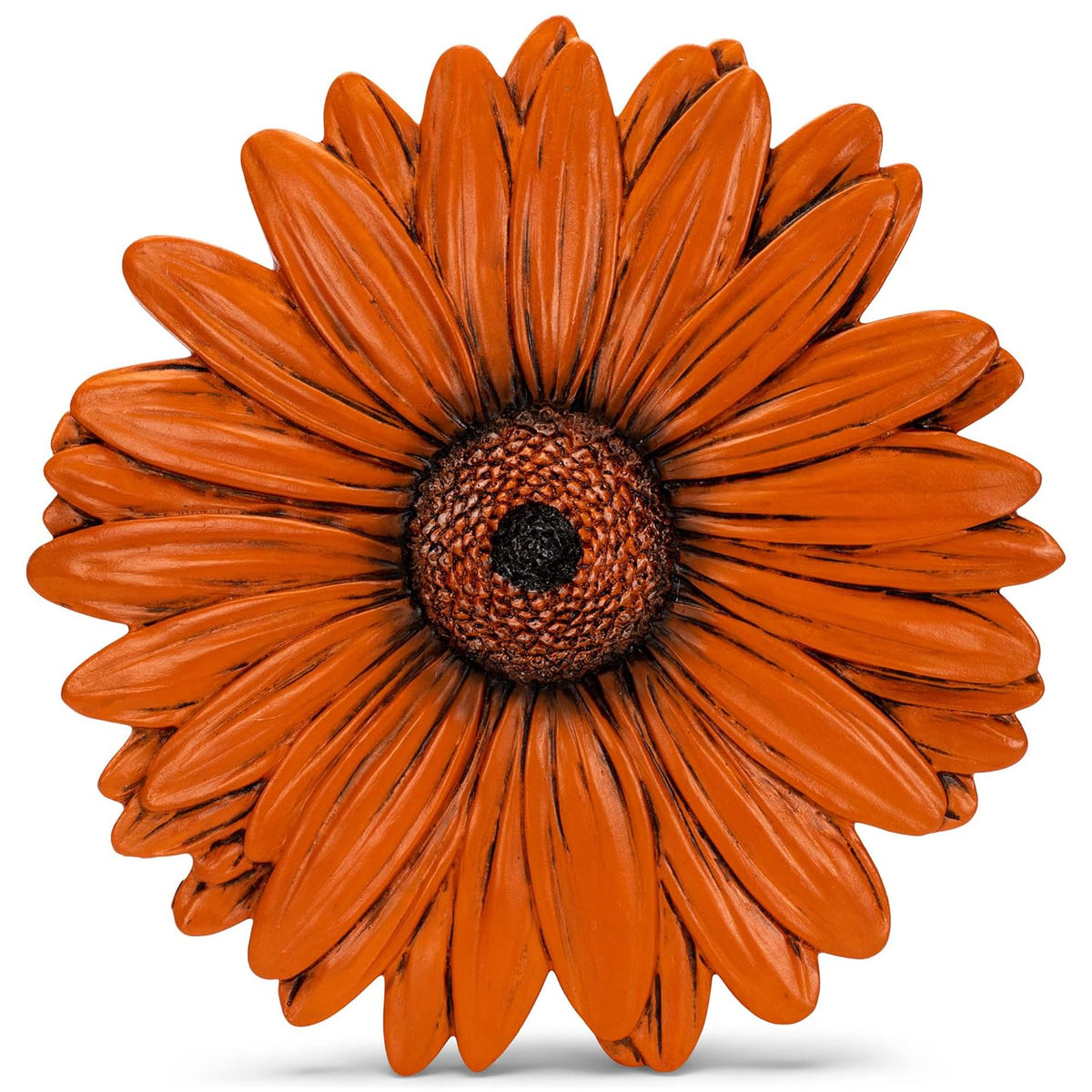 NAT & Jules Gerbera Daisy Flower Shaped Dimensional Indoor Outdoor 12 inch Cast Resin Decorative