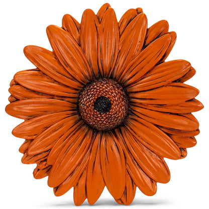 NAT & Jules Gerbera Daisy Flower Shaped Dimensional Indoor Outdoor 12 inch Cast Resin Decorative