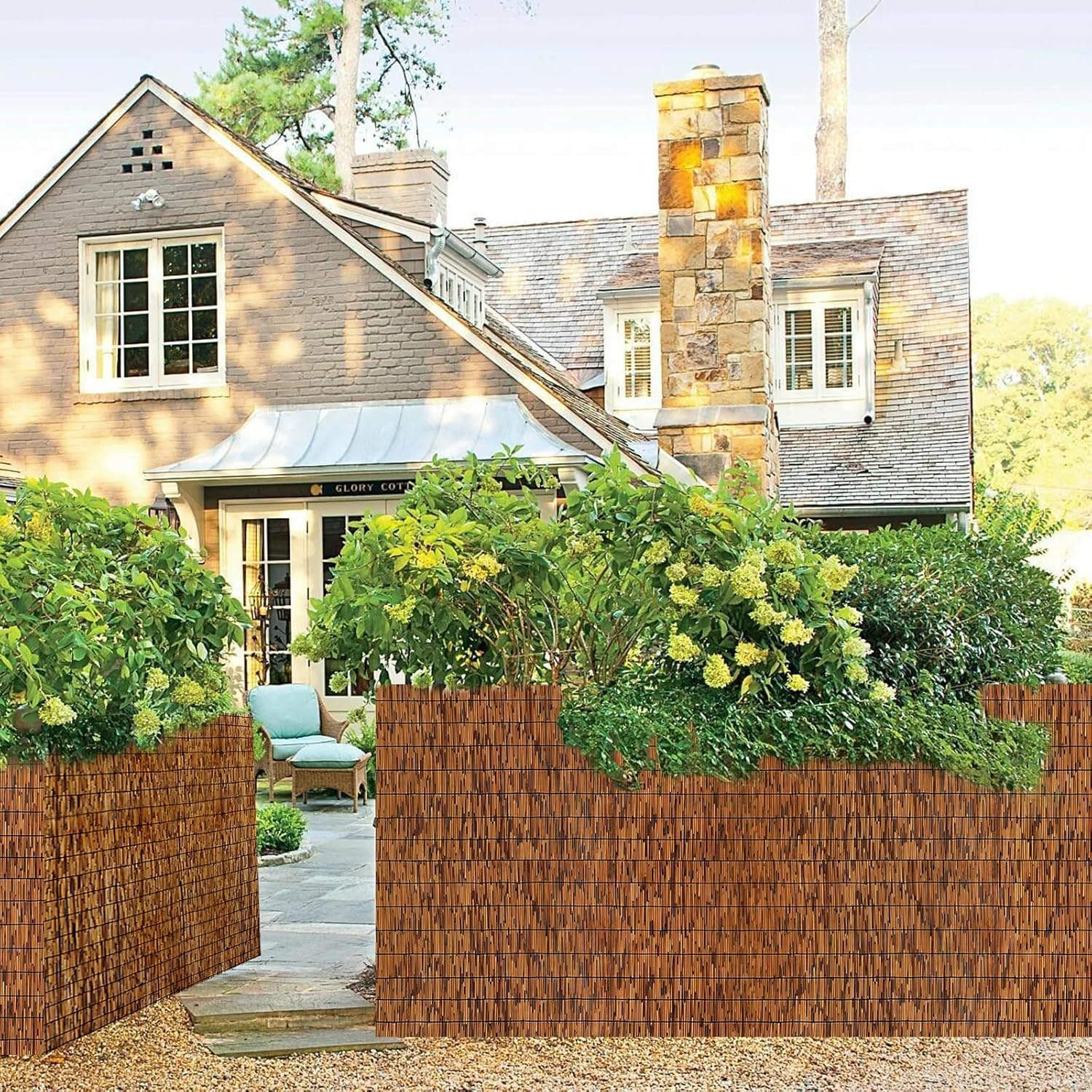 Reed Bamboo Screen Fencing,4FT X 16.4FT Natural Reed Fencing Reed Screen for Balcony Reed Fence