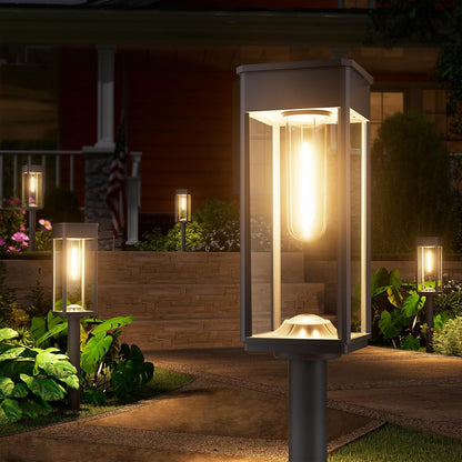 Solar Pathway Lights Outdoor, 4 Pack Garden Lights IP65 Waterproof, Bright Solar Powered for
