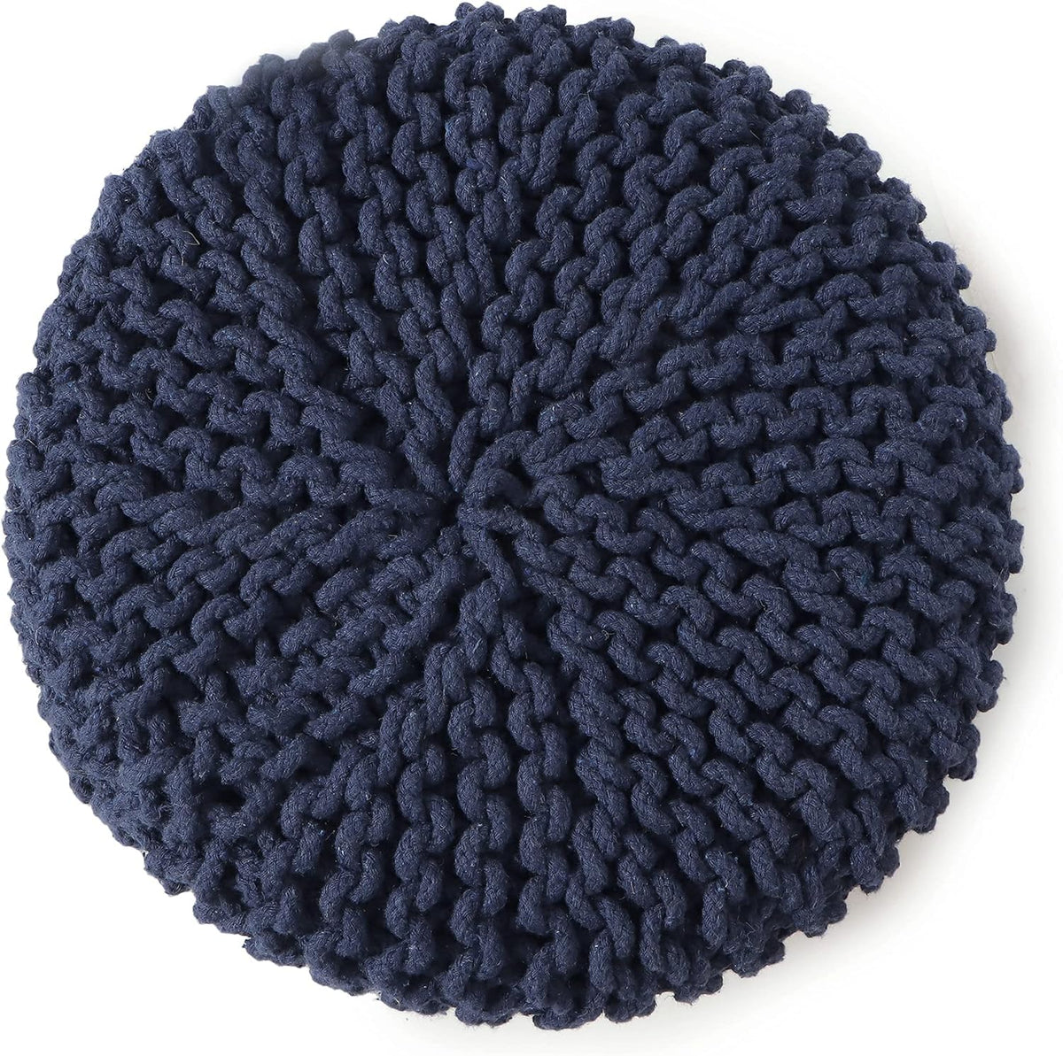 REDEARTH Cylindrical Pouf Ottoman -Hand Knitted Poof Pouffe Accent Chair Seat Footrest for Living
