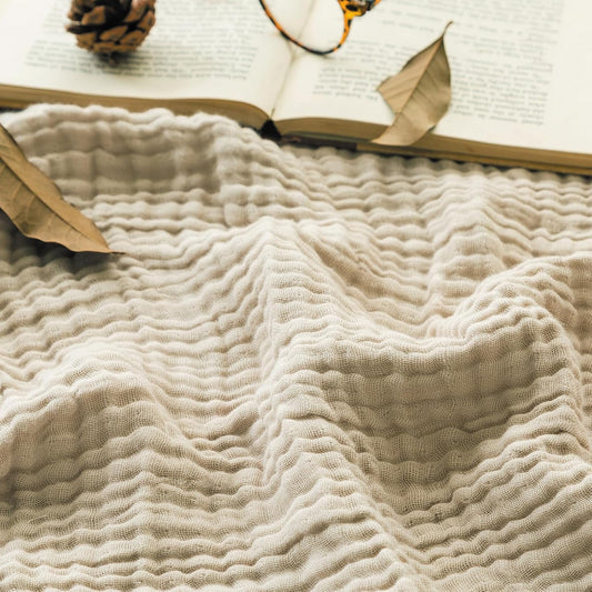 EMME Muslin Baby Blankets 100% Cotton 4-Layer Swaddle Baby 40"x50" Lightweight Soft Breathable