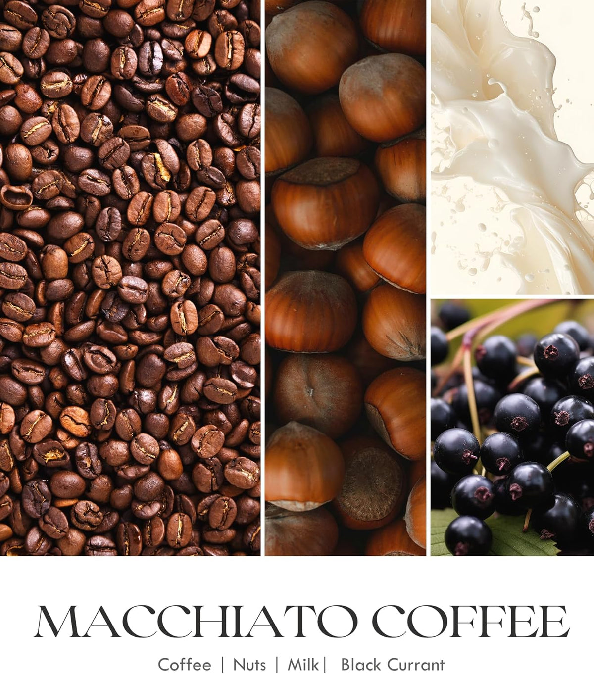 AOOVOO Macchiato Coffee Scented Candles for Women - Aromatherapy Candle with Crystals Inside, 10oz