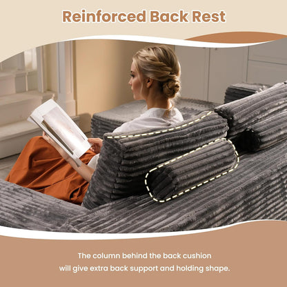 HOOOWOOO Cloud Sectional Couches for Living Room,Modular Sectional Sofa No Assembly,Plush Corduroy