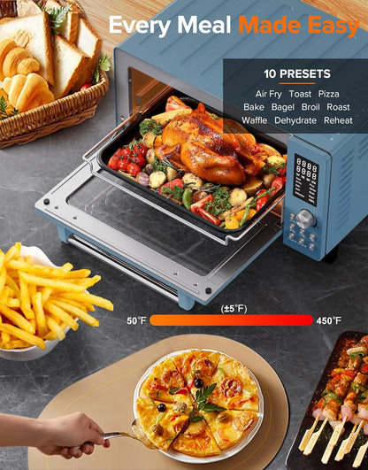 Nuwave Bravo Pro Smart Air Fryer Toaster Oven Combo, Airfryer Convection Oven Countertop, 10-in-1