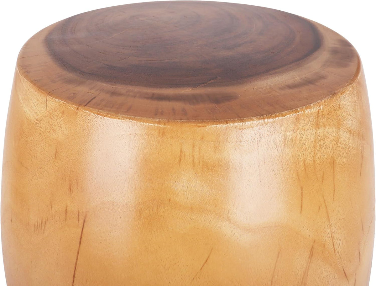 Rutledge & King Kirklee Wood End Table - Small Round Side Table - Suar Wood Side Table - Round