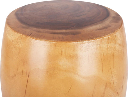 Rutledge & King Kirklee Wood End Table - Small Round Side Table - Suar Wood Side Table - Round