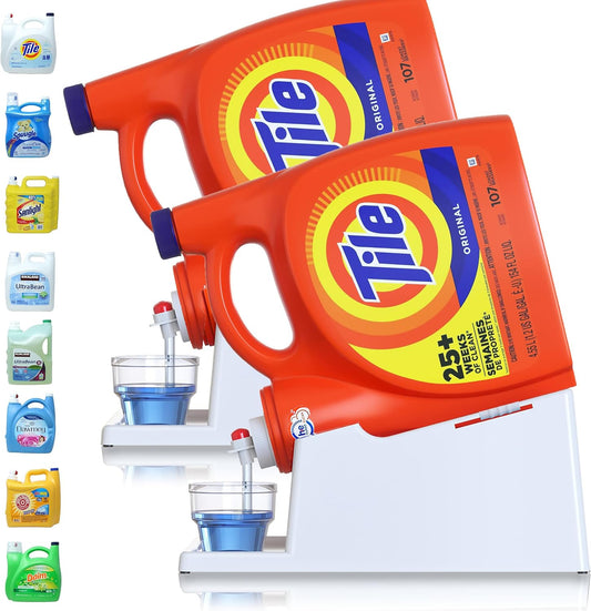 TidyFriend No-Spill Liquid Laundry Detergent Dispenser Holder, Laundry Soap Dispenser Holder with