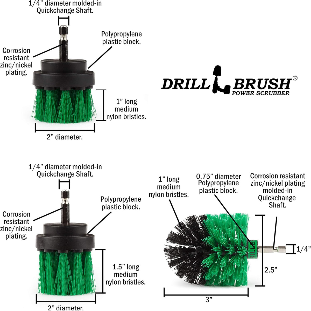 Cleaning Supplies - Kitchen Accessories - The Ultimate Kitchen Drill Brush Attachment Kit - Crock