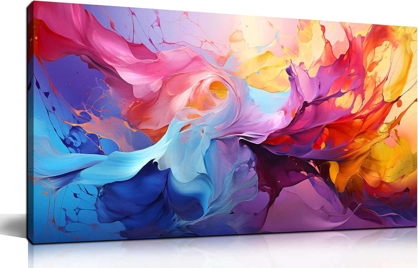 GUGIKA Abstract Wall Art for Living Room, Colorful Canvas Wall-Art for Bedroom, Print Paintings