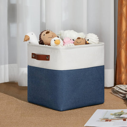 DULLEMELO [Set of 4 Storage Cubes Baskets for Organizing, 11 x 11 x 11 inch Cube Storage Organizer