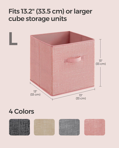 SONGMICS Storage Cubes, Set of 8, 13-Inch Foldable Closet Organizers