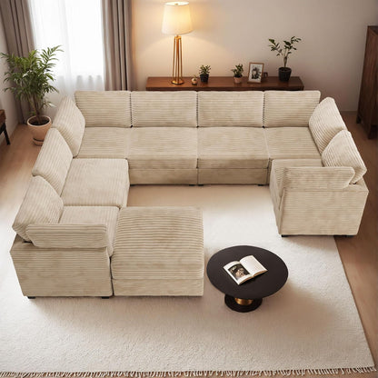 HOOOWOOO Modular Sectional Sofa,8 Pieces Sectional Couches for Living Room,131X98 G Shaped Cloud