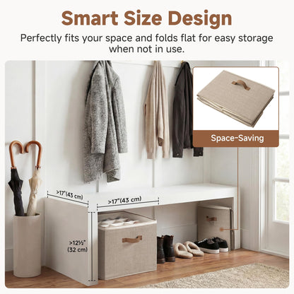StorageWorks 16-Pair Closet Shoe Organizer with Adjustable Dividers, Taupe