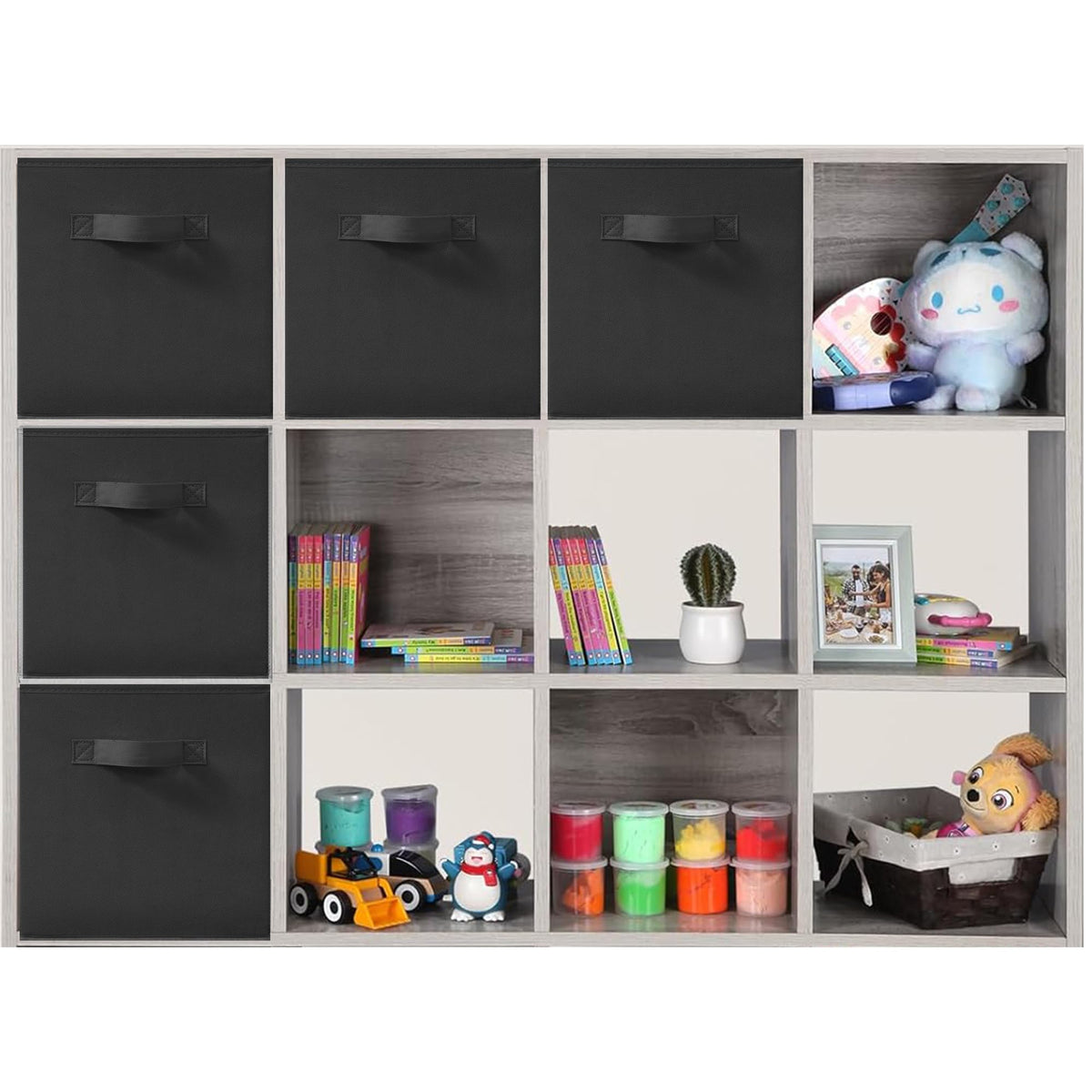 STORAGEIDEAS 11x11 Inch Storage Bins Cubes, Fabric Foldable Storage Box, Collapsible Closet