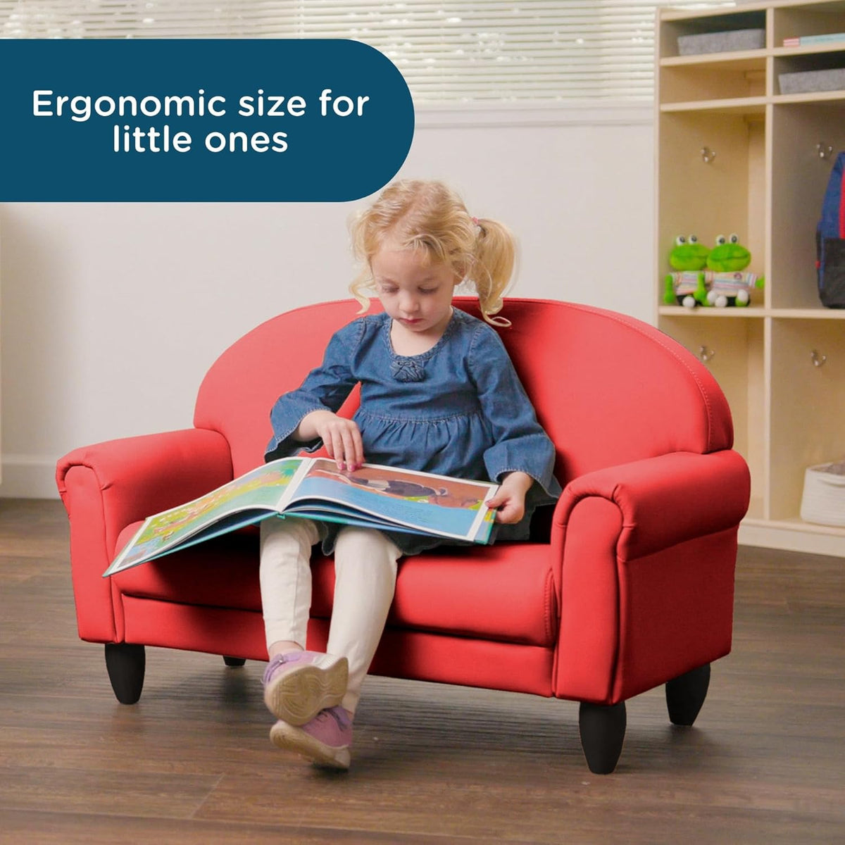 Children's Factory As We Grow Toddler Sofa, Flexible Seating for Daycare or Preschool, Kids Reading