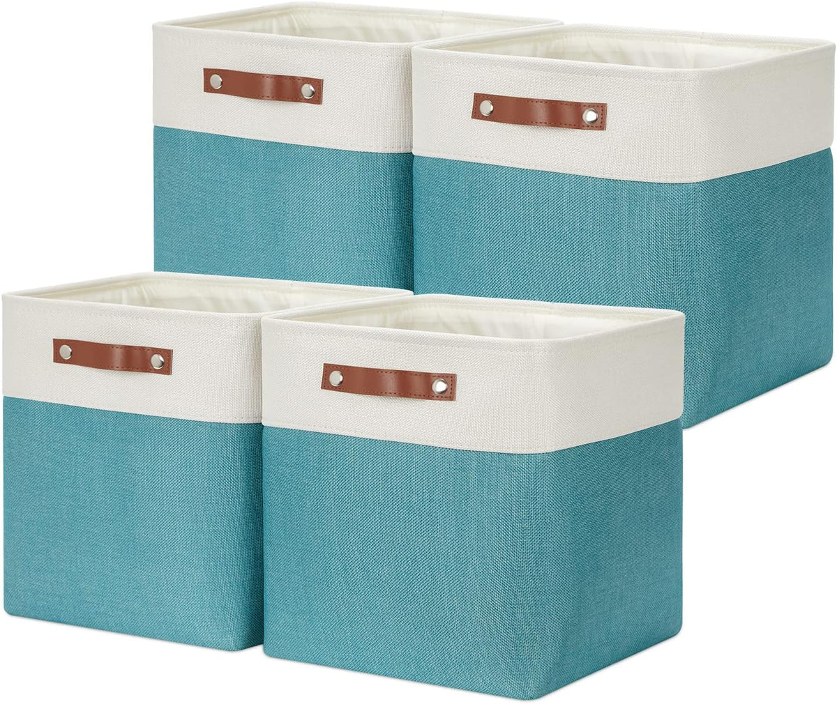 DULLEMELO Square Storage Cubes Baskets for Gifts Empty, 12 inch Cube Stroage Bins Linen Closet