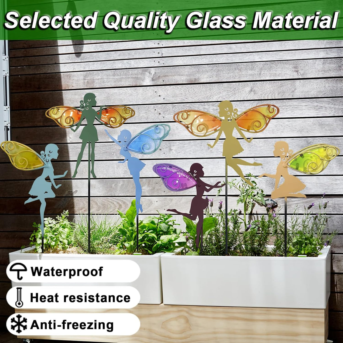 John's Studio Fairy Decorative Garden Stake - Outdoor Metal Pathway Decoration Dual Purpose Indoor
