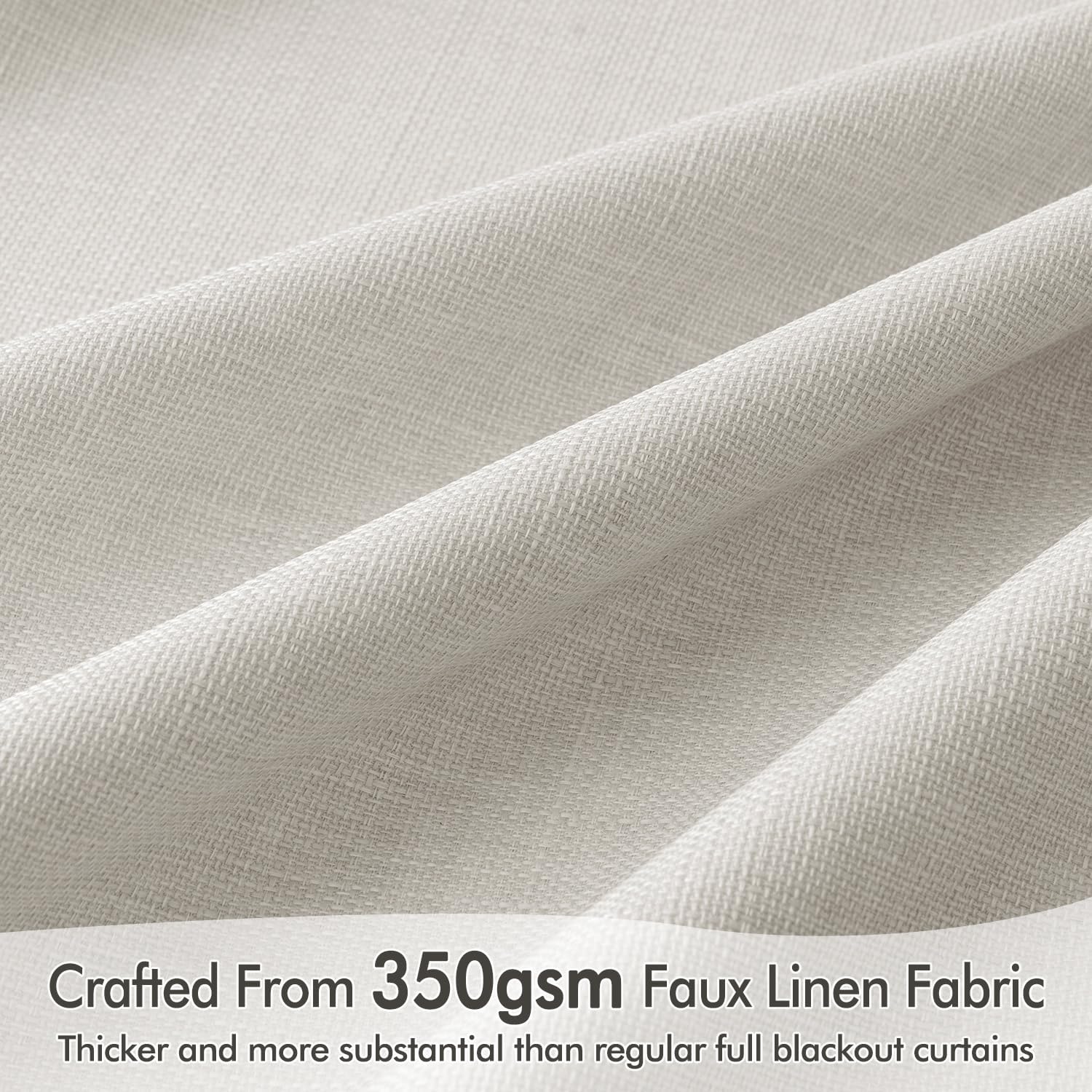 MIULEE 100% Blackout Curtains 102 Inch Long 2 Panels Set for Bedroom, Thick Faux Linen Black Out