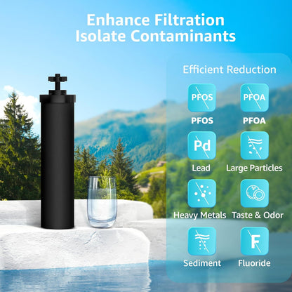 AQUACREST NSF/ANSI 42&372 Certified Water Filter, Replacement for Berkey® Gravity Water Filter