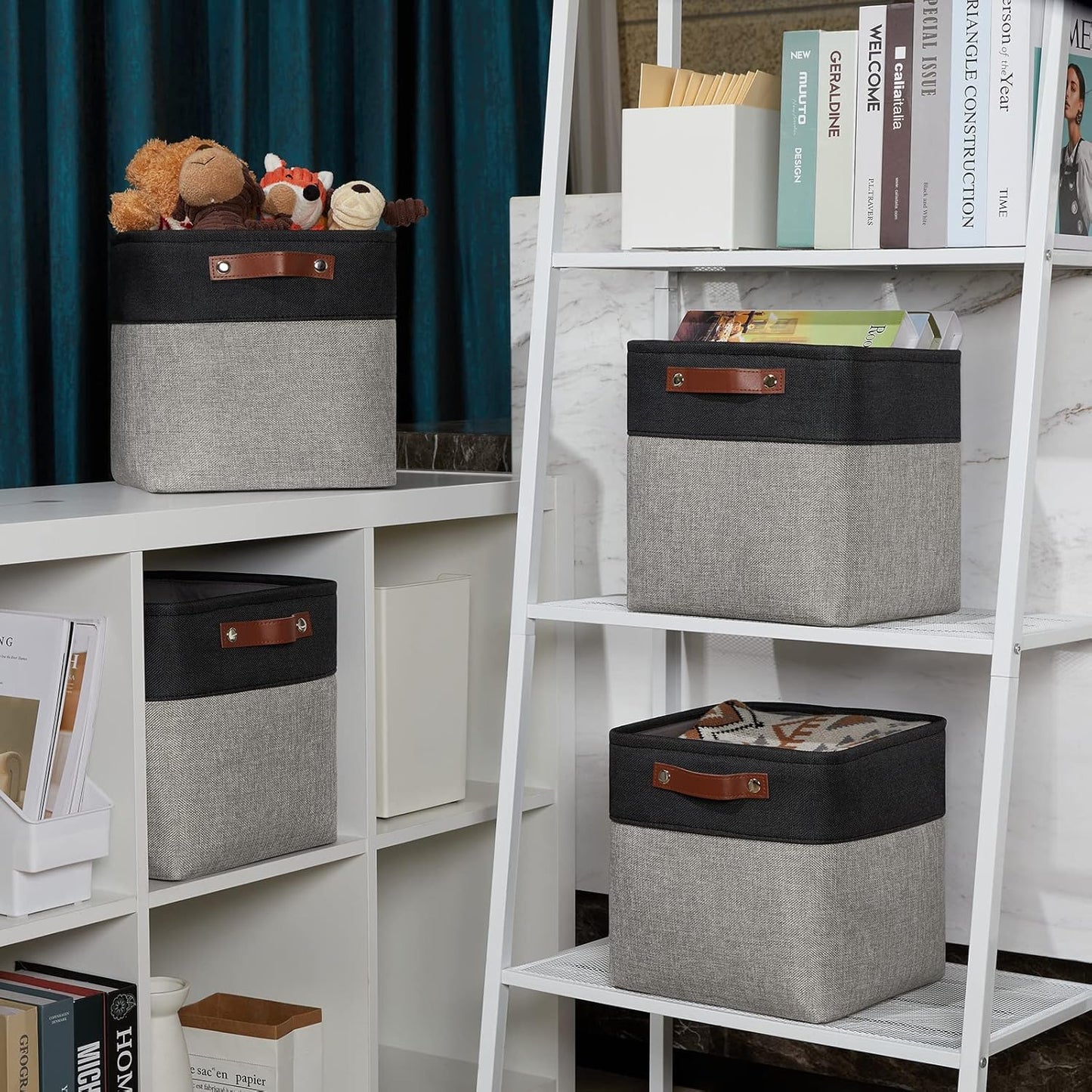 DULLEMELO 11x11 Cube Storage Bins for Cube organizer, Foldable Cube Storage Bins Baskets for